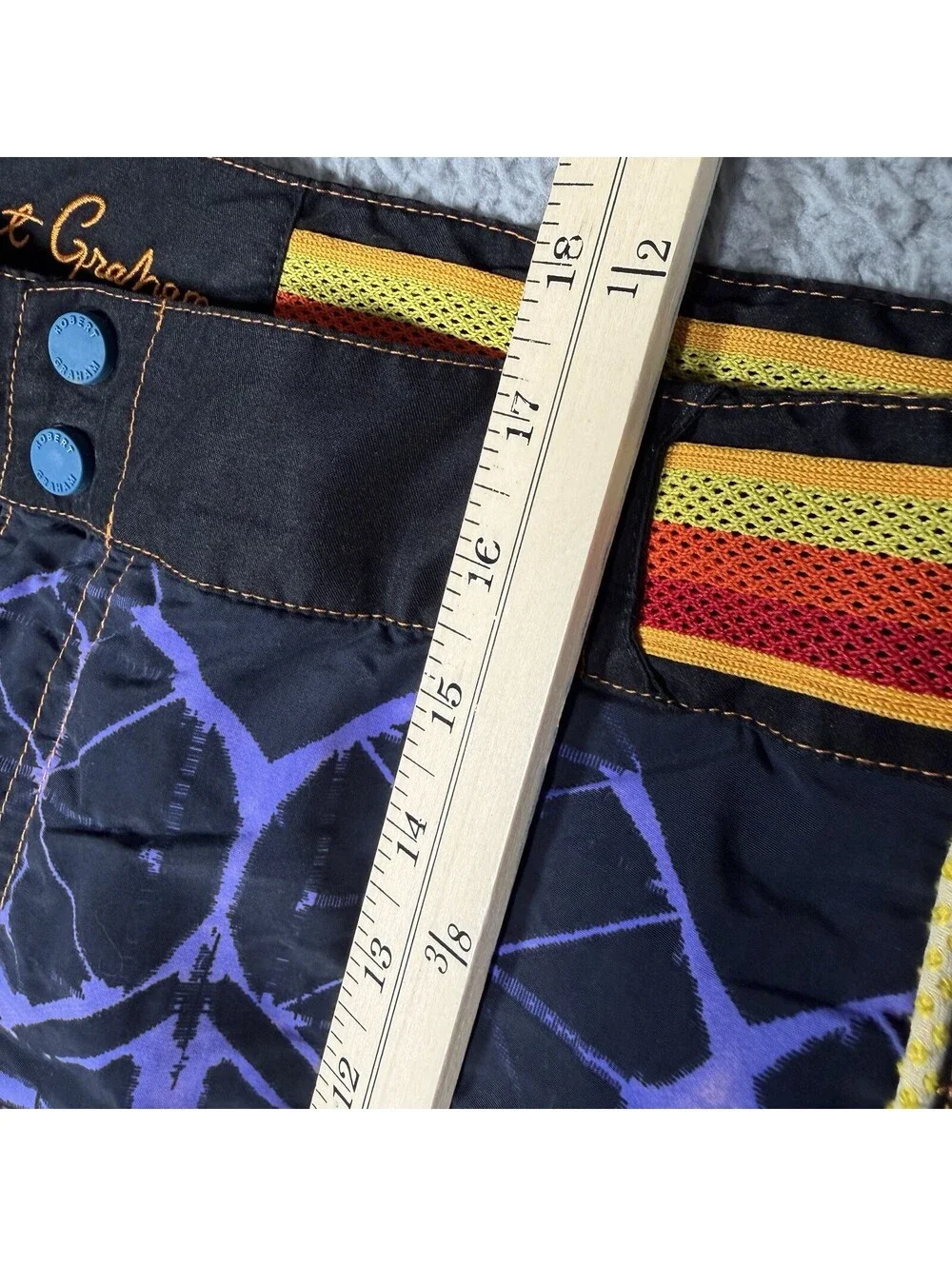Robert Graham Swim Trunks Board Shorts Multicolor Medium With Pockets Lined